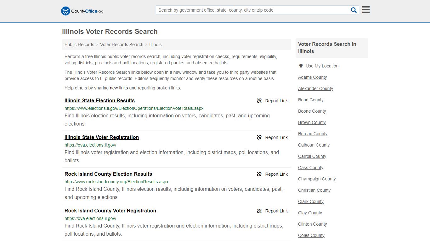 Voter Records Search - Illinois (Election Results & Voter Registrations)